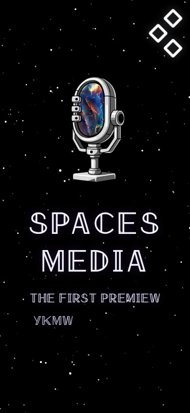 Phone screenshot of the Spaces Media homepage
